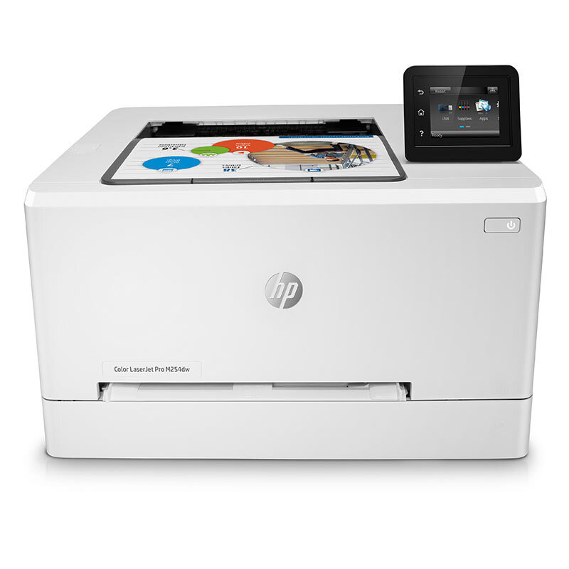 惠普A4激光打印機(jī)/Colour LaserJet Pro M254dw A4幅面 自動(dòng)雙面+有線/無線網(wǎng)絡(luò)+USB打印 黑彩同速21頁/分 600*600 dpi 計(jì)價(jià)單位：臺(tái) (Colour LaserJet Pro M254dw)