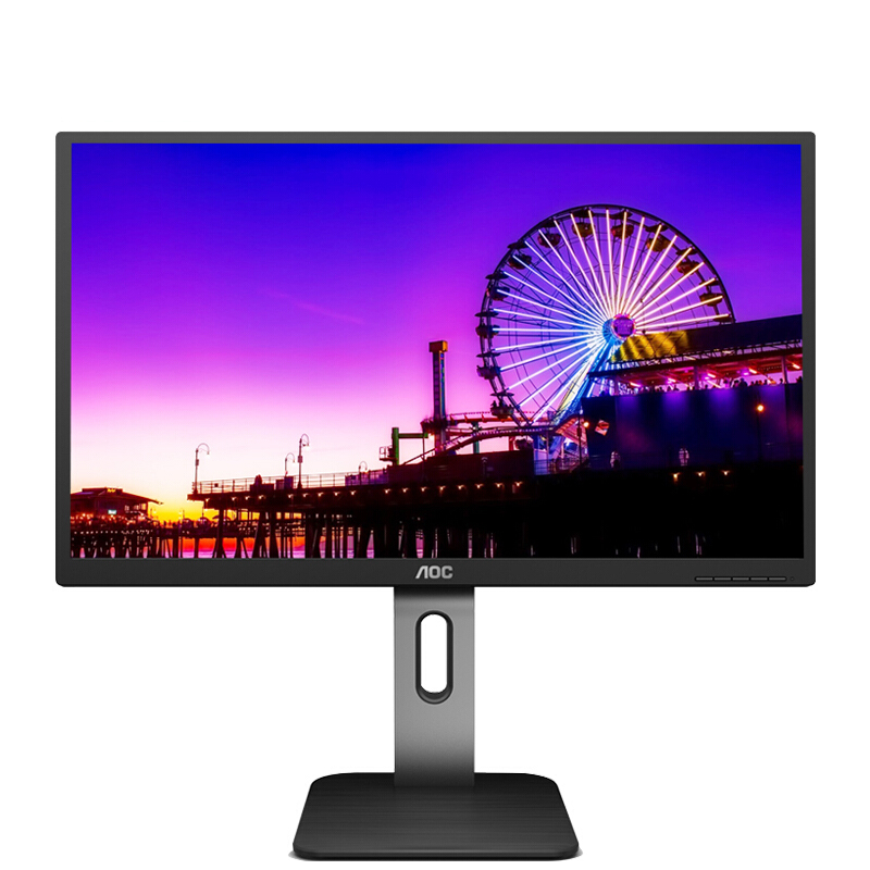 AOC 液晶顯示器 Q27P1U 27英寸 2K分辨率 升降旋轉(zhuǎn) 16:9 IPS D-Sub HDMI+DP+USB (黑色)