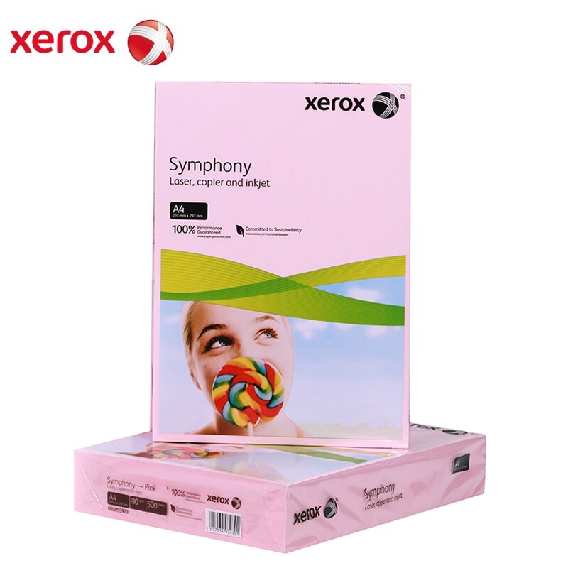 施樂（Xerox）淡粉色 80g A4 彩色復(fù)印紙 500張/包(500張)